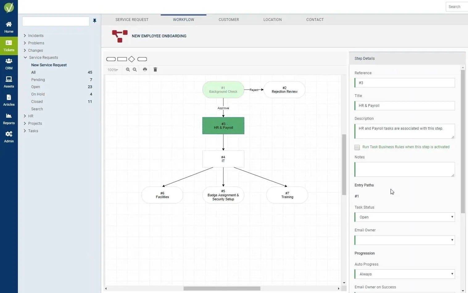 Screenshot of workflow sample