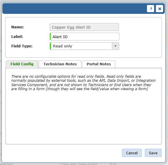 CopperEgg Add Field