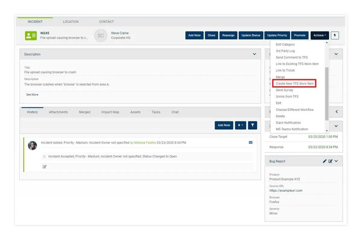 create work item